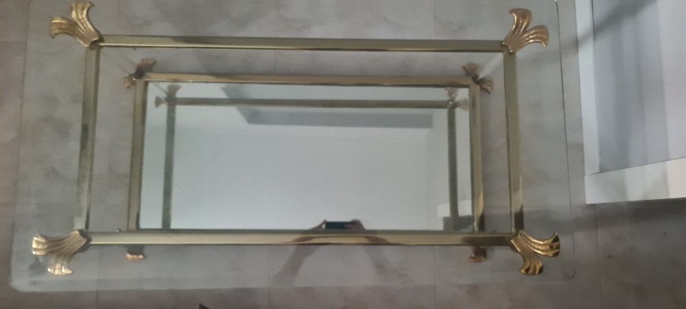 Mesa de centro em cristal vintage