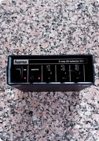 SELETOR AV HAMA 320, Monitorização DIN de 6 pinos, 3 PORTAS SCART