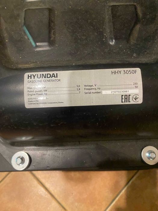Генератор бензиновий Hyundai HHY 3050F
