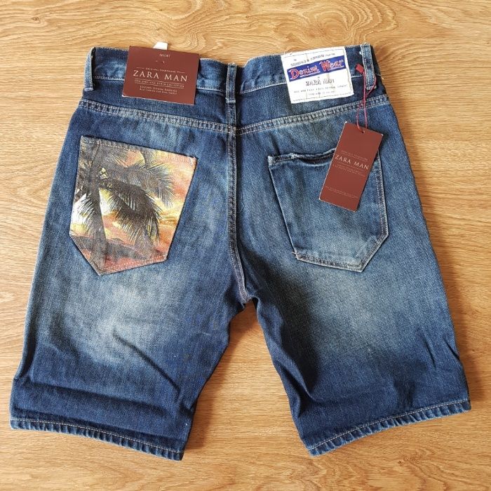 Unikatowe spodenki jeansowe ZARA - Rozmiar 30, Nowe z metkami