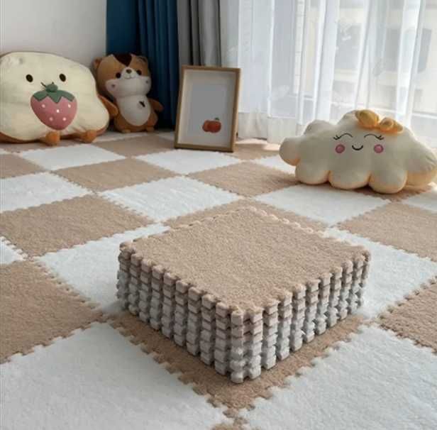 Пазл плюшевий Коврик з ворсом м'яка підлога килимок пазл