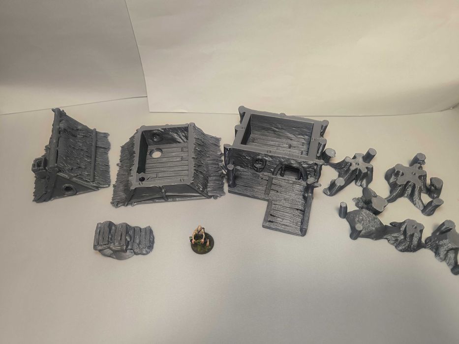 Domek bagienny niziołków 3(Halfling swamp house) makieta diorama D&D
