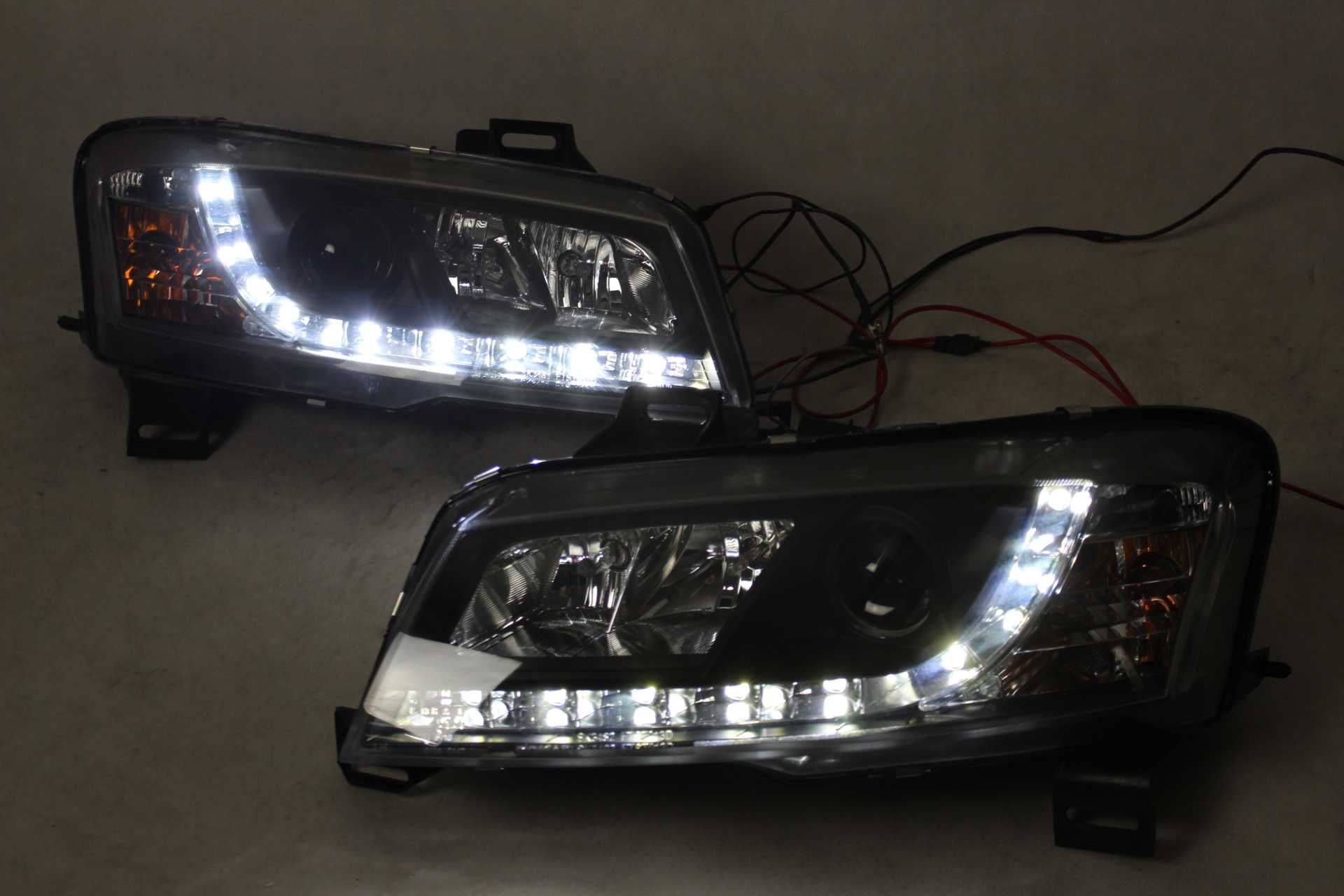 Lampy przednie przód FIAT STILO 3D 01-08 LED Dayline BLACK SMOKE IGŁA