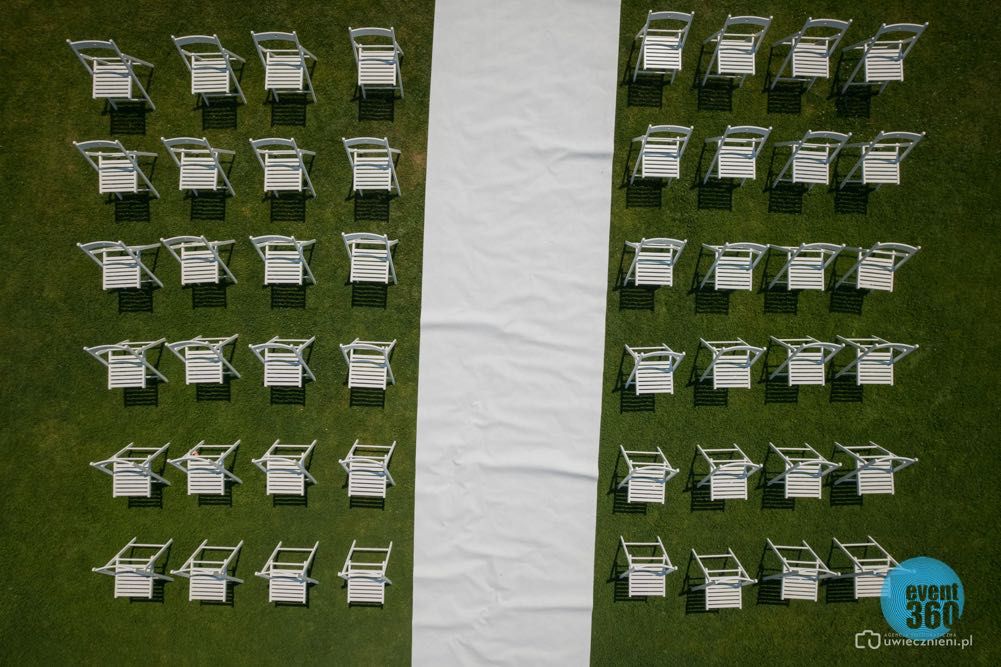 Krzesła Biały Dywan Stoły Namiot Ślub Wesele Plener Katowice Śląsk