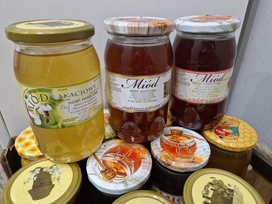 Naturalny miód Polski duży słoik prosto z pasieki duży wybór