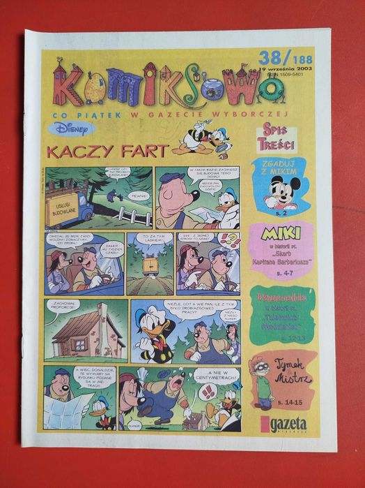 Komiksowo, komiks Gazeta Wyborcza, nr 38/188, 19 września 2003