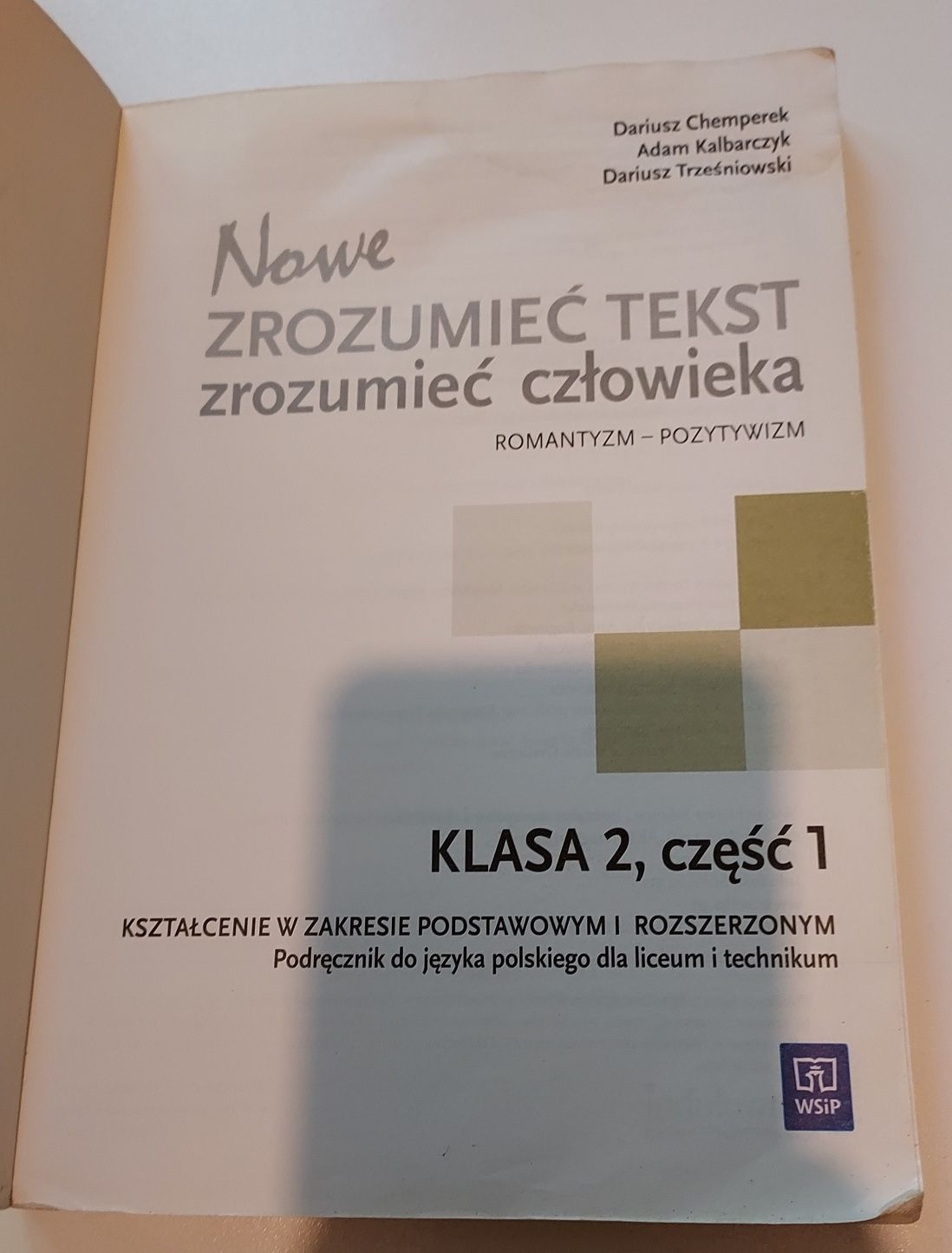 Nowe Zrozumieć tekst zrozumieć człowieka 2.1 WSiP podręcznik j.polski