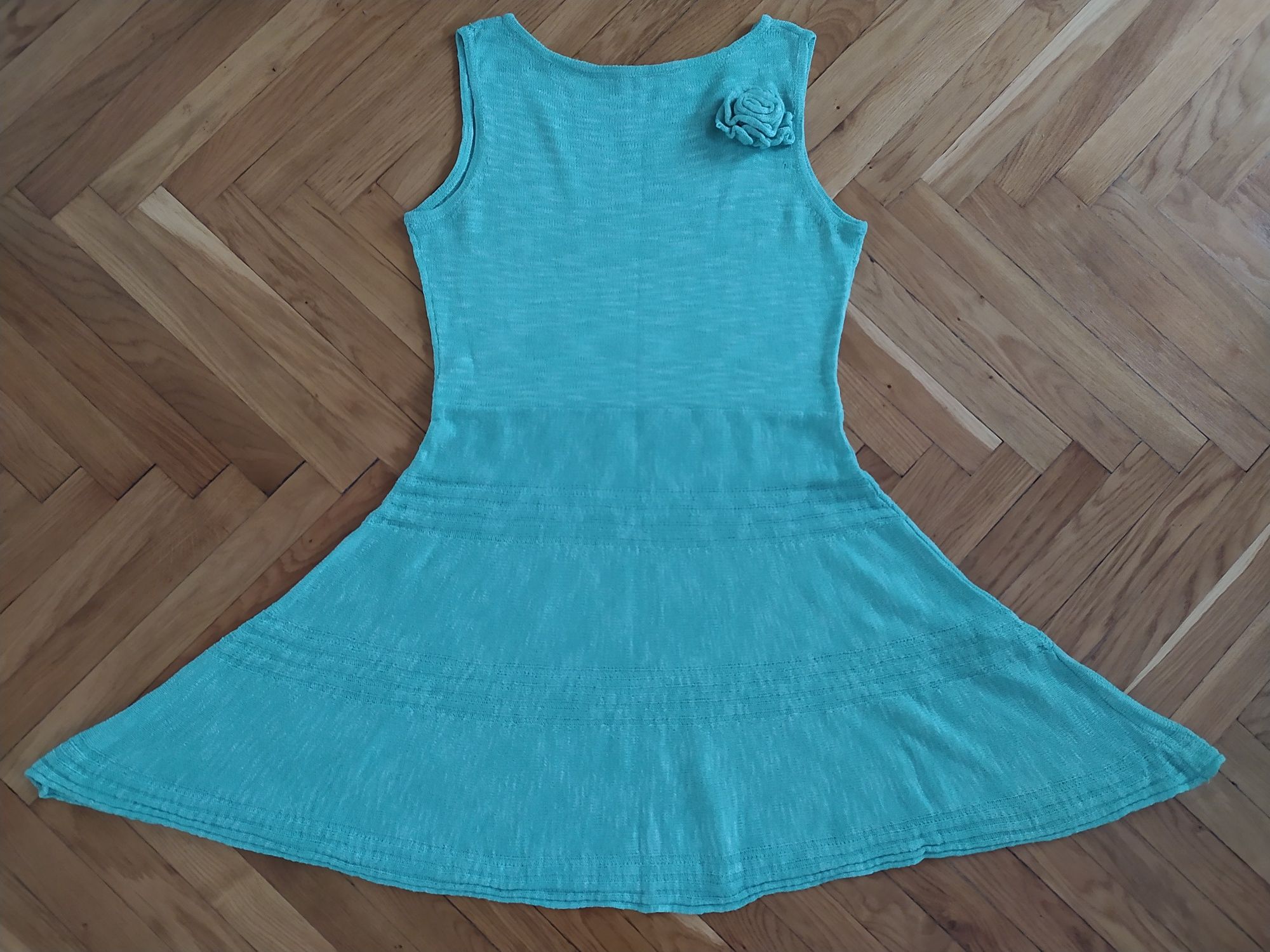 Miętowa sukienka na grubych ramiączkach Orsay rozmiar L