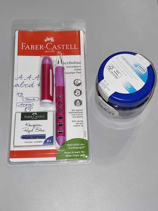 Pióro Wieczne Faber-Castell Scribolino Fuksjowe Nowe + Gratis