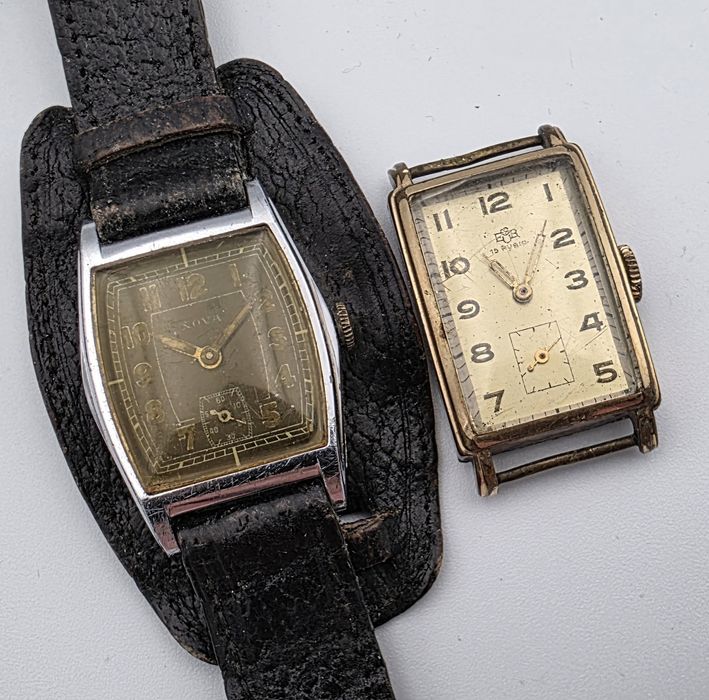 Przedwojenne zegarki Nova swiss i Otero art deco