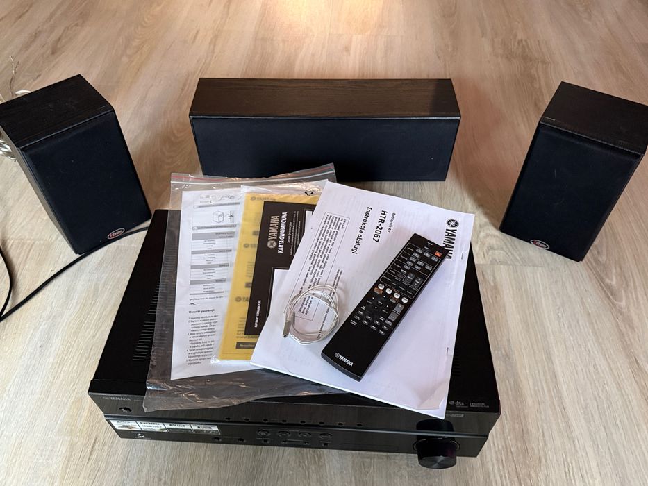 Amplituner 5.1 YAMAHA HTR-2067 + pilot + głośniki PRISM