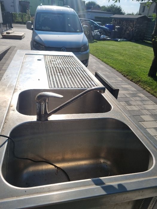 Nalewak do piwa rollbar zlewozmywak dwukomorowy  nierdzewny