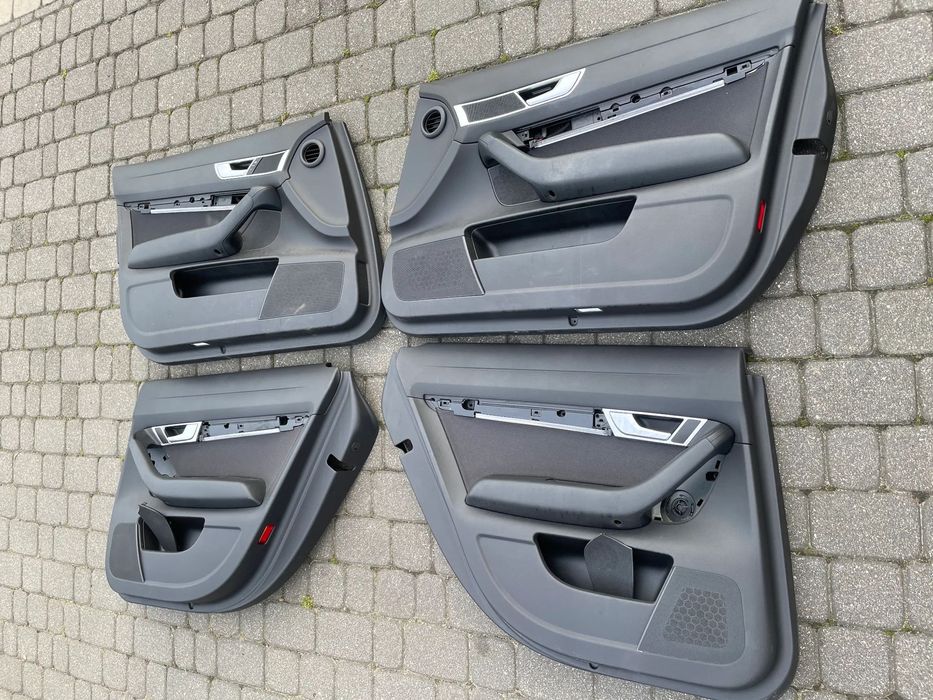 AUDI A6 C6 TAPICERKA DRZWI BOCZKI EUROPA KOMPLET