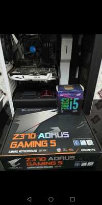 Z370, i5 8400 e GTX 1060
Z370 Aorus Gaming 5 Gigabyte 
Gtx