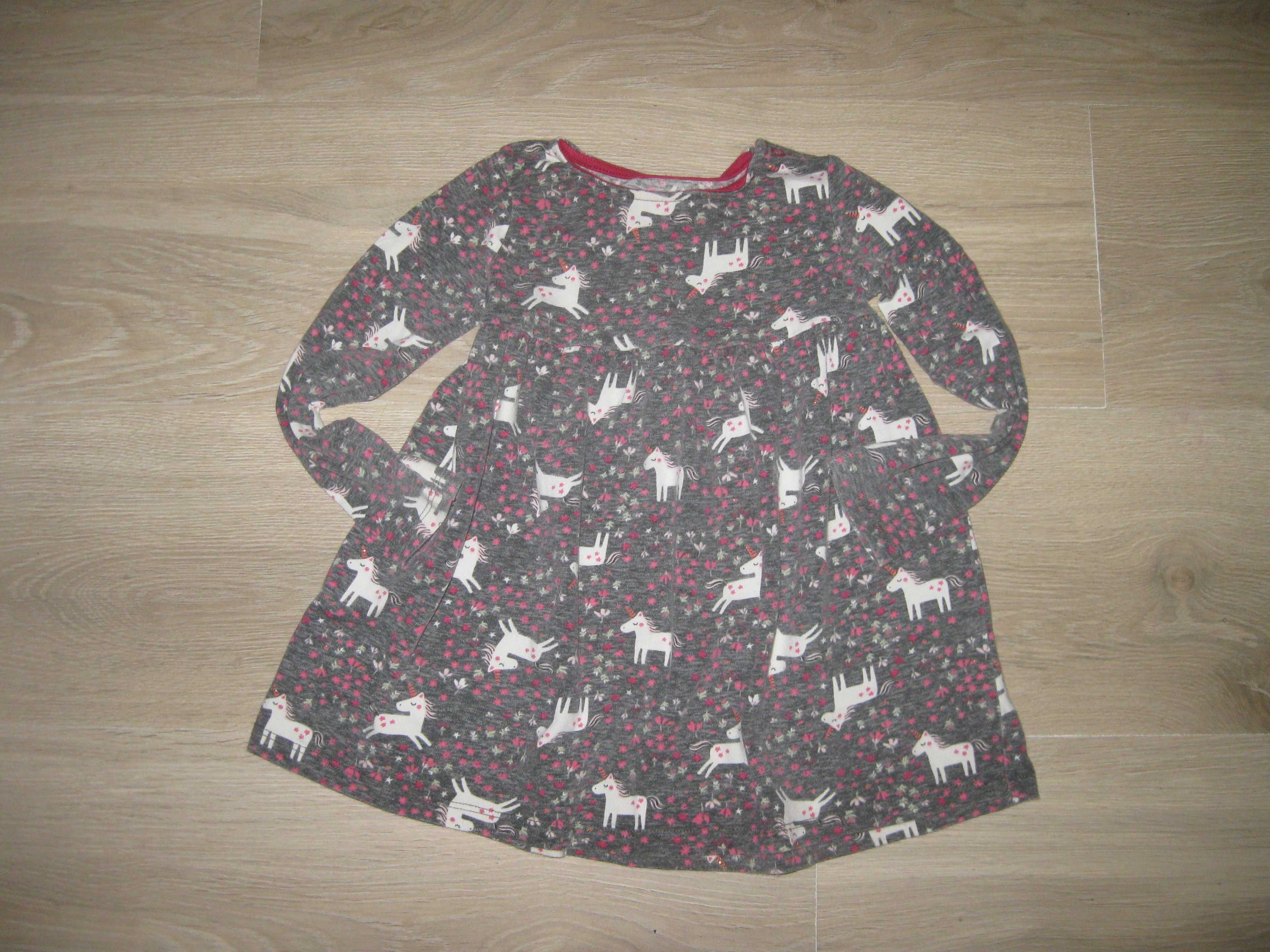 F&F sukienka rozmiar 92 cm 18-24 ms jednorożce