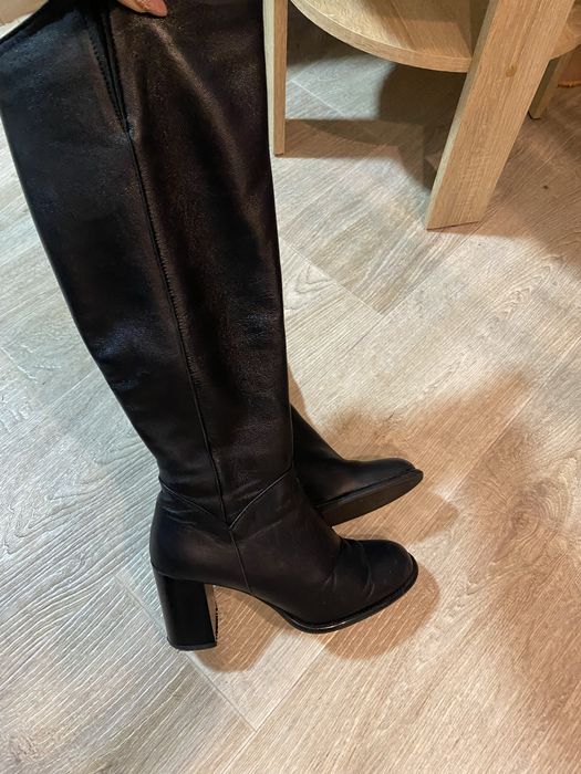 Продам зимові ботфорти чоботи, шкіра.