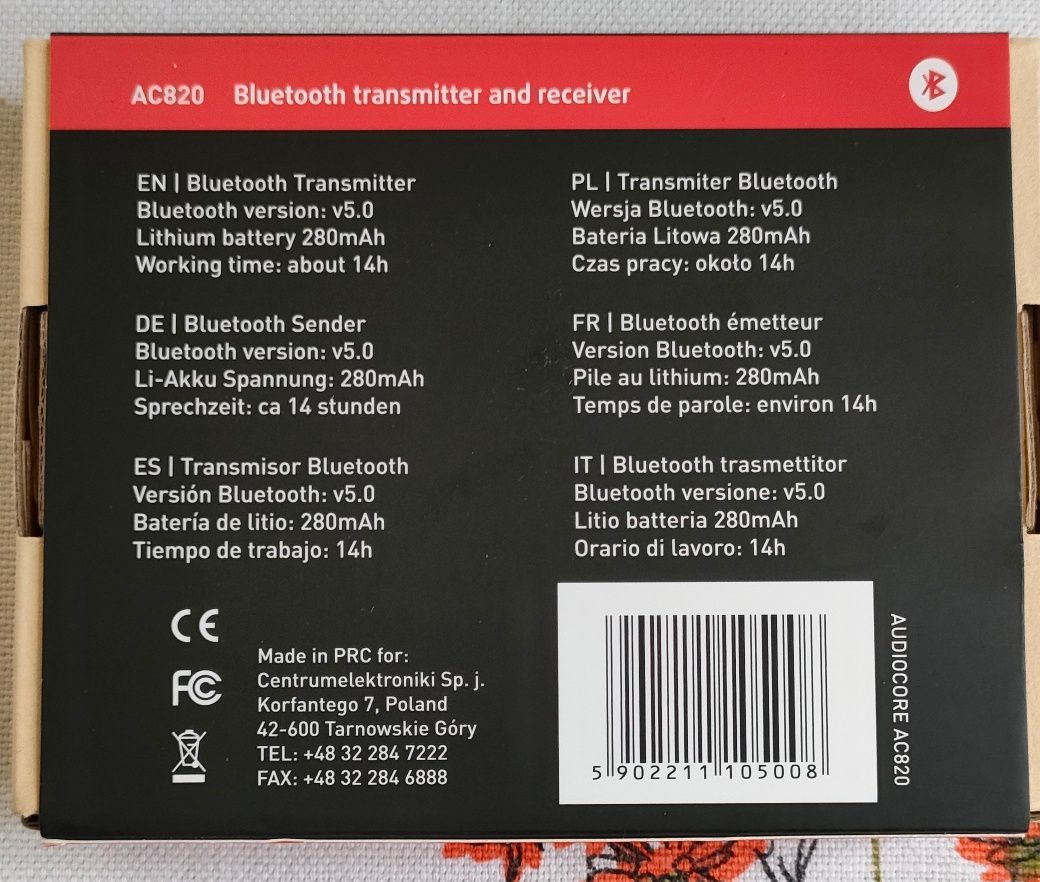Bluetooth Transmitter AC820
