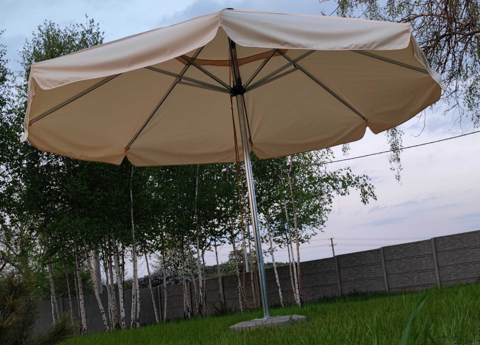 Parasol Ogrodowy Duży  3m - 4.5m 400cm 450 cm  MOCNY  100kg POLSKI