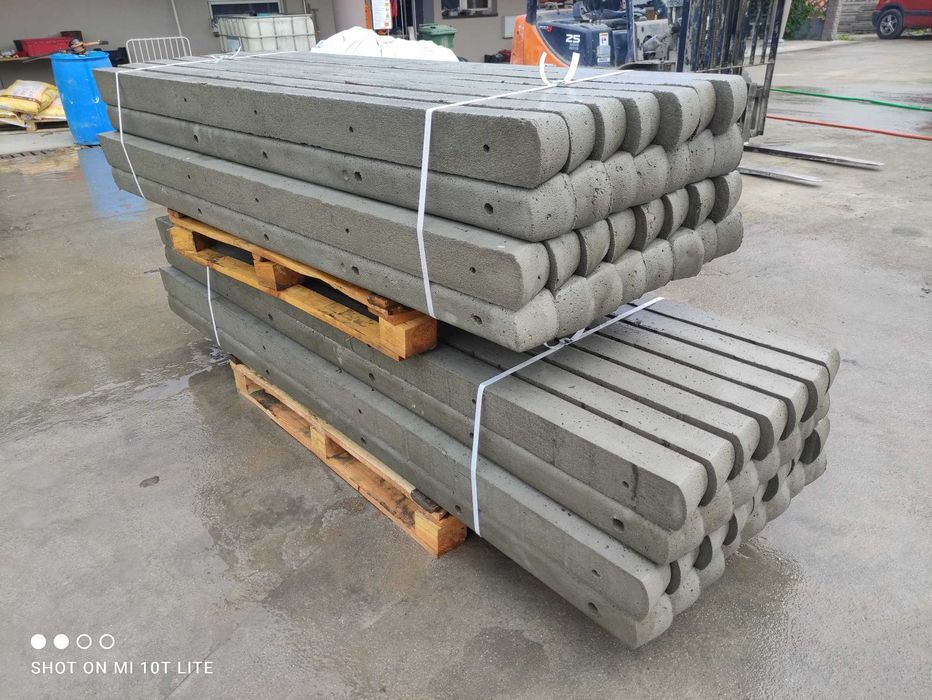 Slupki betonowe do siatki leśnej, do pastwisk, do sadu transport HDS