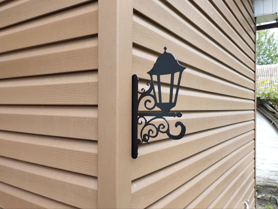 Старовинний ліхтар, тримач для кашпо з металу, кронштейн