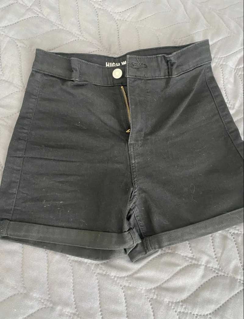 Spodenki czarne jeans 140 cm / 10 lat H&M