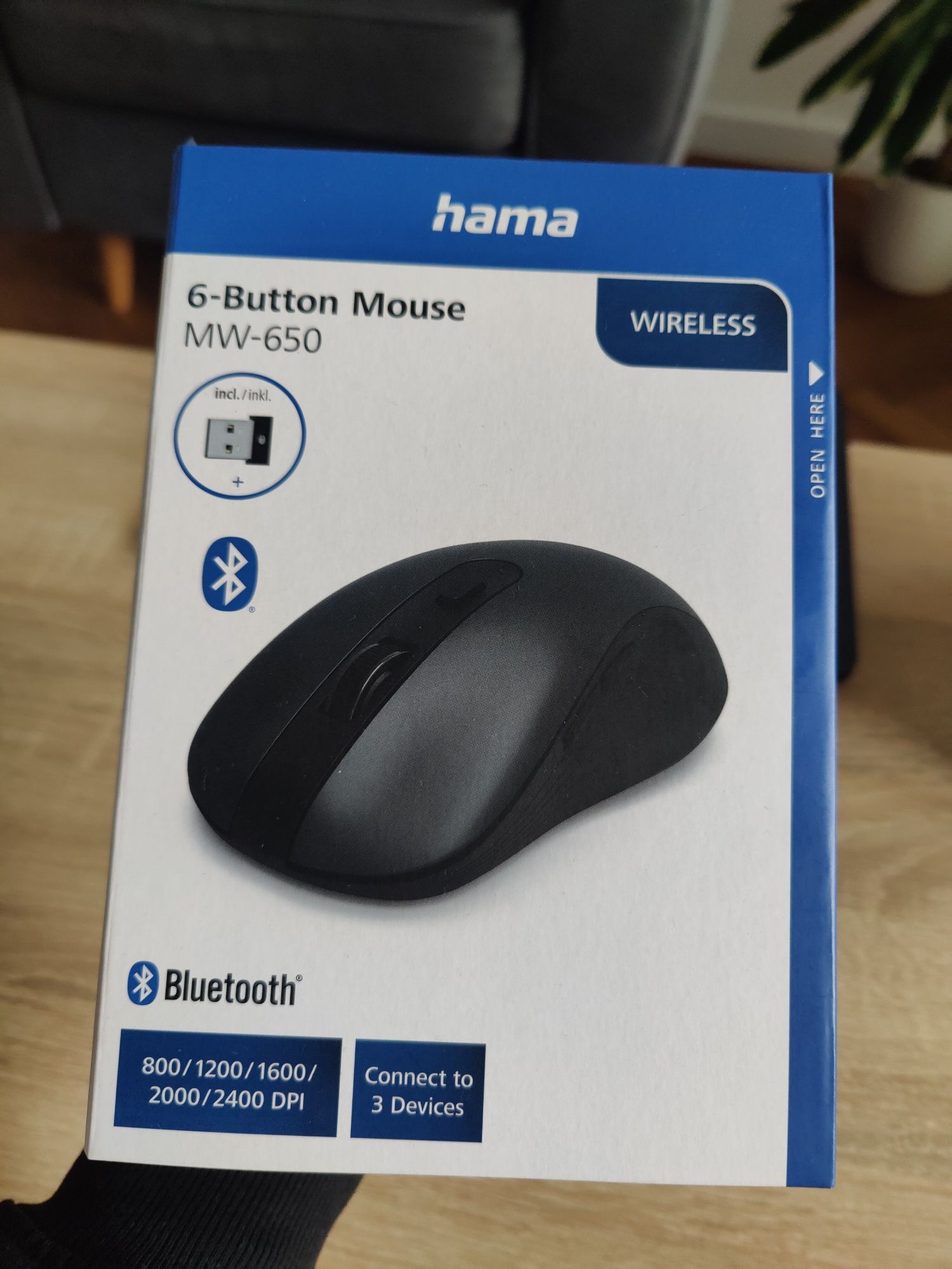 Mysz bezprzewodowa/ Bluetooth/ USB