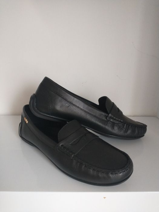 Czarne skórzane mokasyny Ochnik Rozmiar 39.