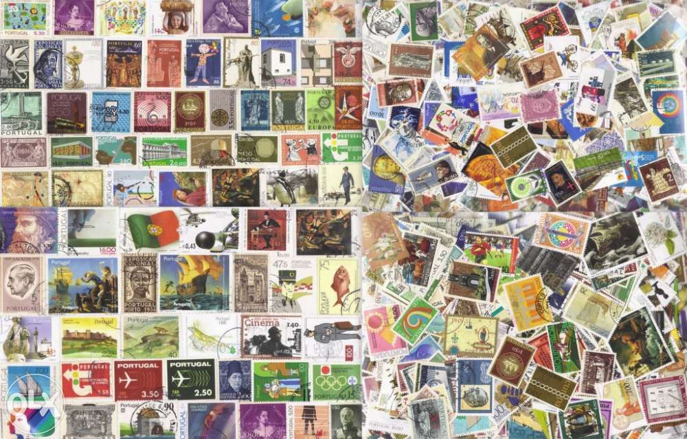 Pacote de selos diferentes de Portugal