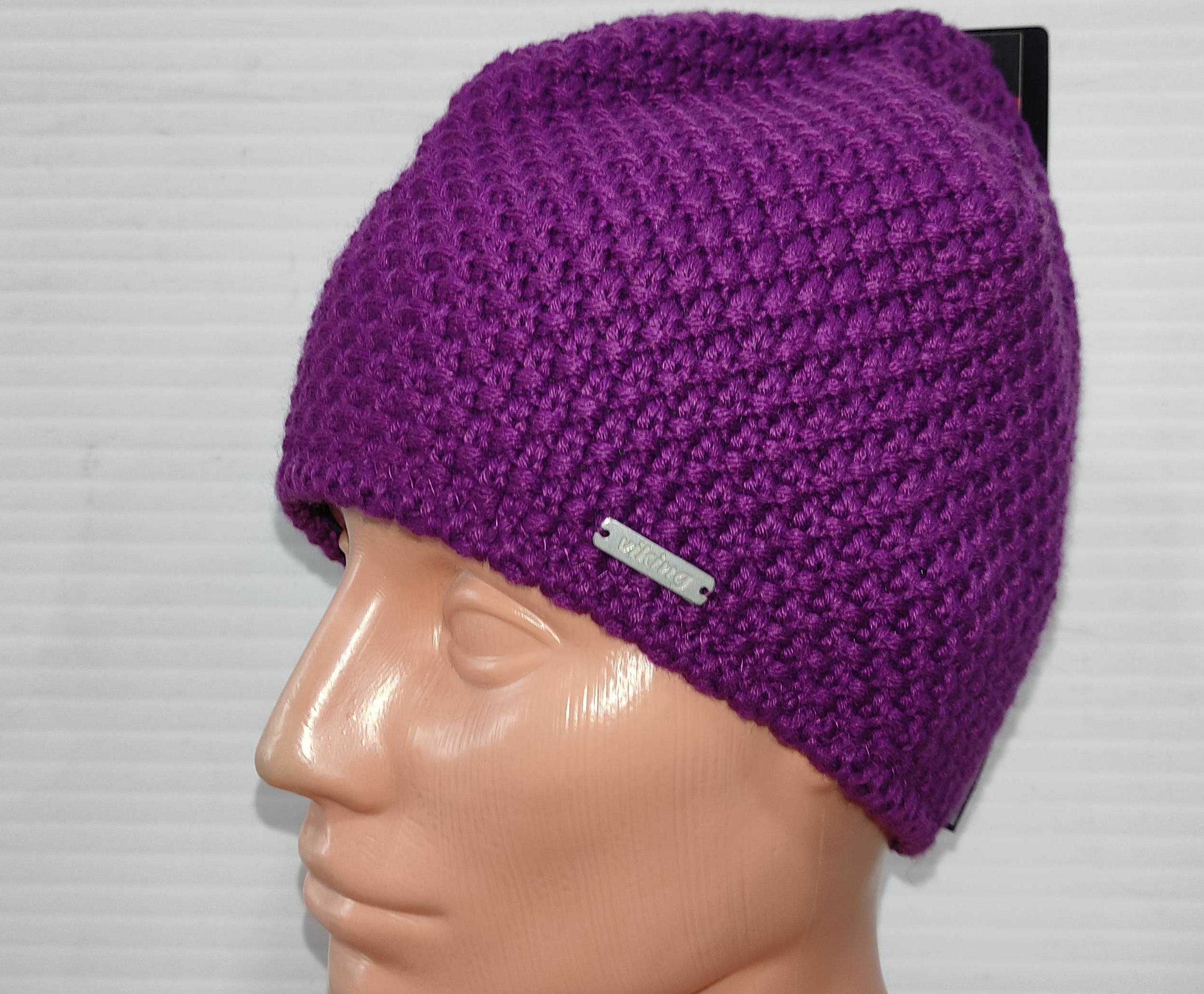 NOWA czapka damska wełniana Viking merino woll 
modna, wygodna, ciepła