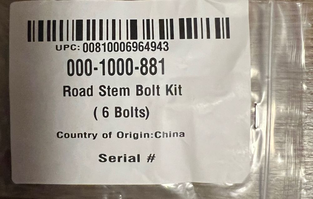Road Stem Bolt Kit 000.1000.881