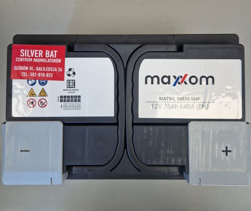 Nowy Akumulator MAXXOM 12V 75Ah 640A