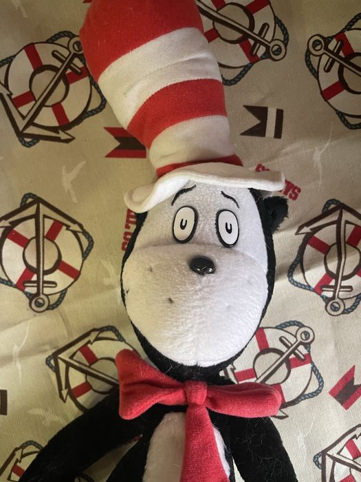 Мягкая игрушка кот в шляпе The cat in the hat винтаж Dr. Seuss