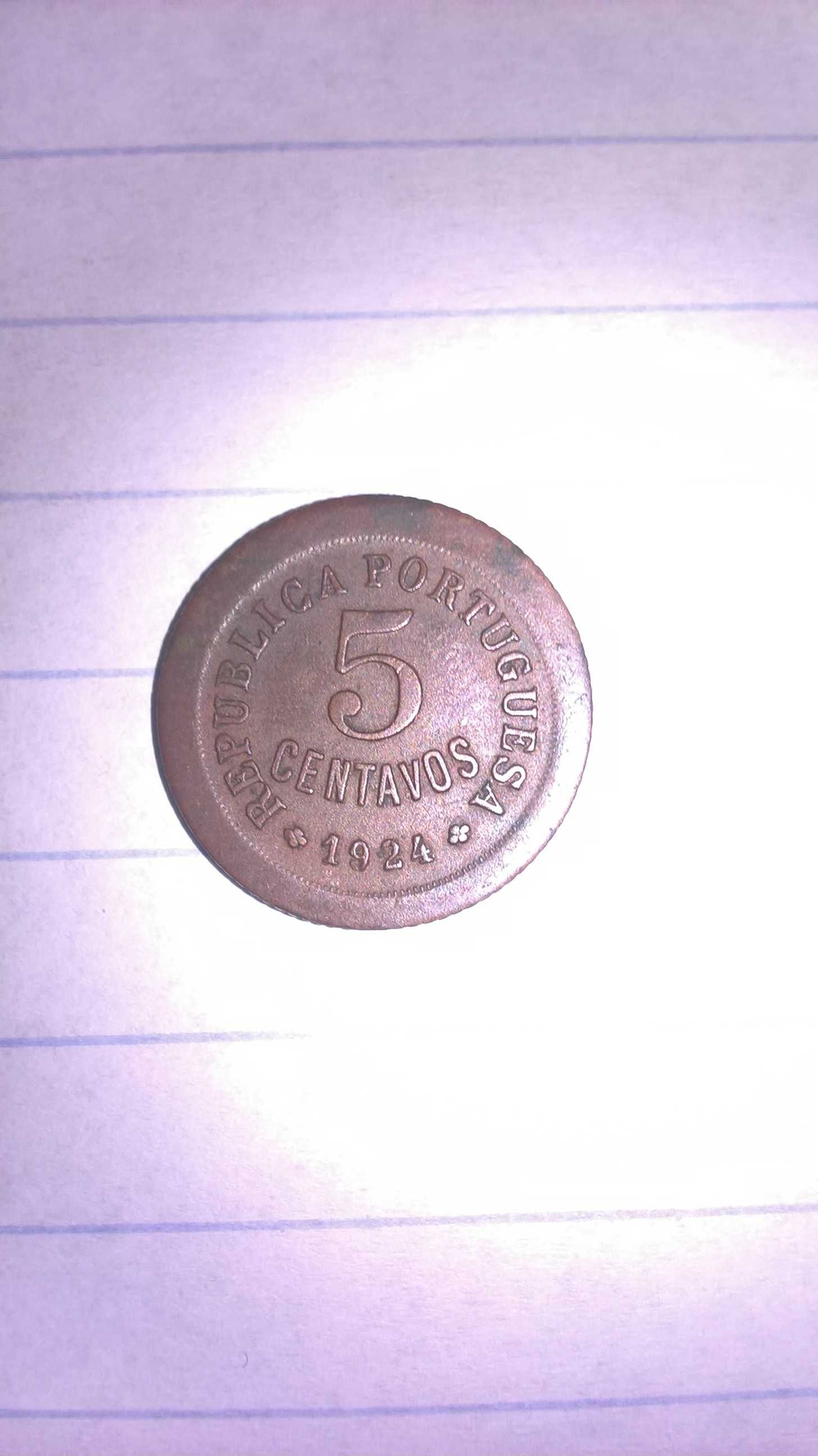 moeda de 5 centavos 1924