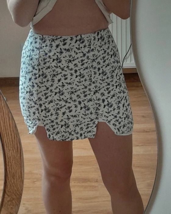 Krótka spódniczka mini w kwiatki | 100% wiskoza | wysyłka w 24h