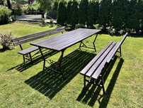 Meble ogrodowe drewno, metal