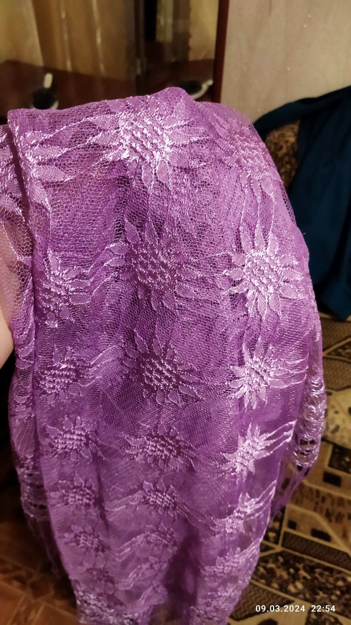 Платок праздничный на подарок сетка ажурный косынка шаль