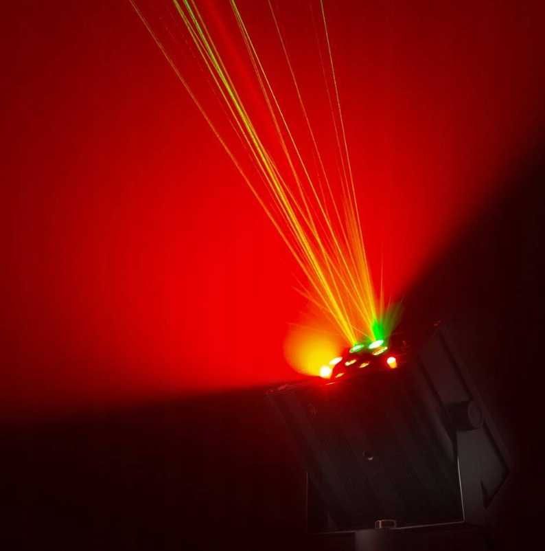 Nowoczesny Laser Dyskotekowy Quatro RG Diody Led RGBW *WYPRZEDAŻ*