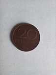 Moneta niemiecka - 20 PFENNIG fenigi fenigów DDR \ NRD z 1969 roku