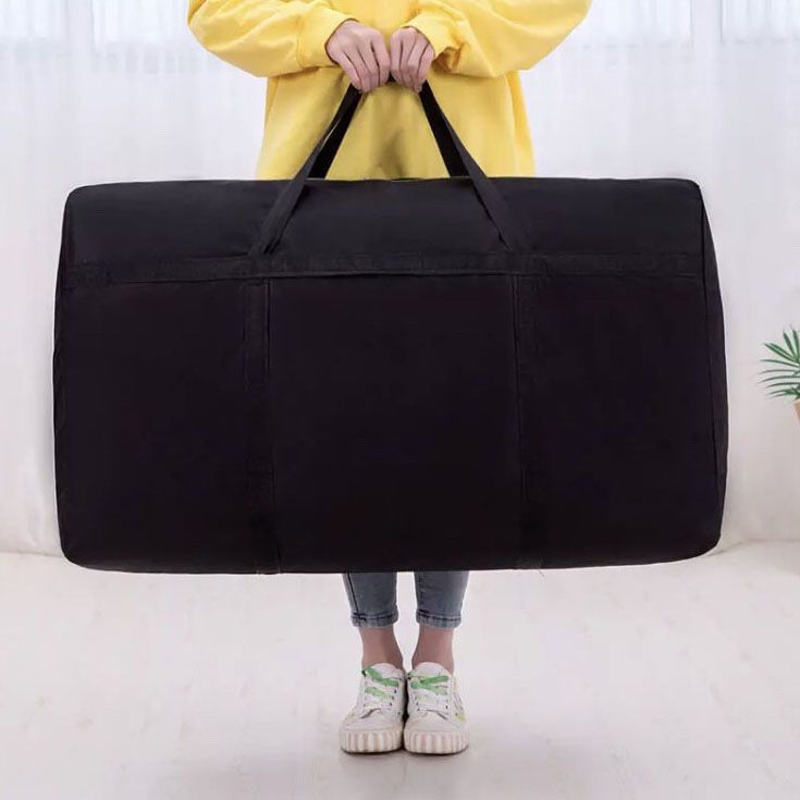 Вместительная черная сумка баул 90 х 48 см дорожная для вещей переезда