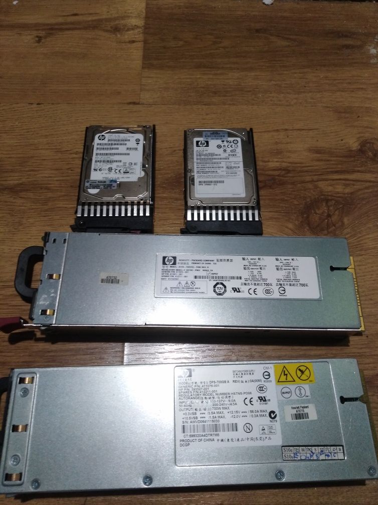 HP dysk zasilacz Sas serwer