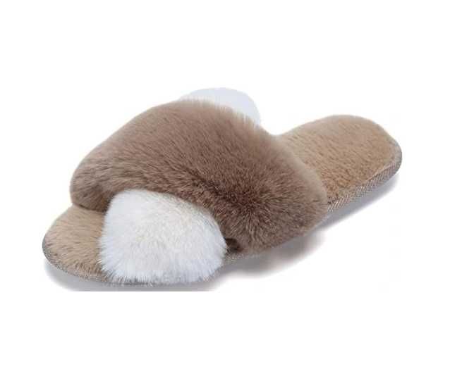 KAPCIE klapki z futerkiem 40/41 WINTER SLIPPERS