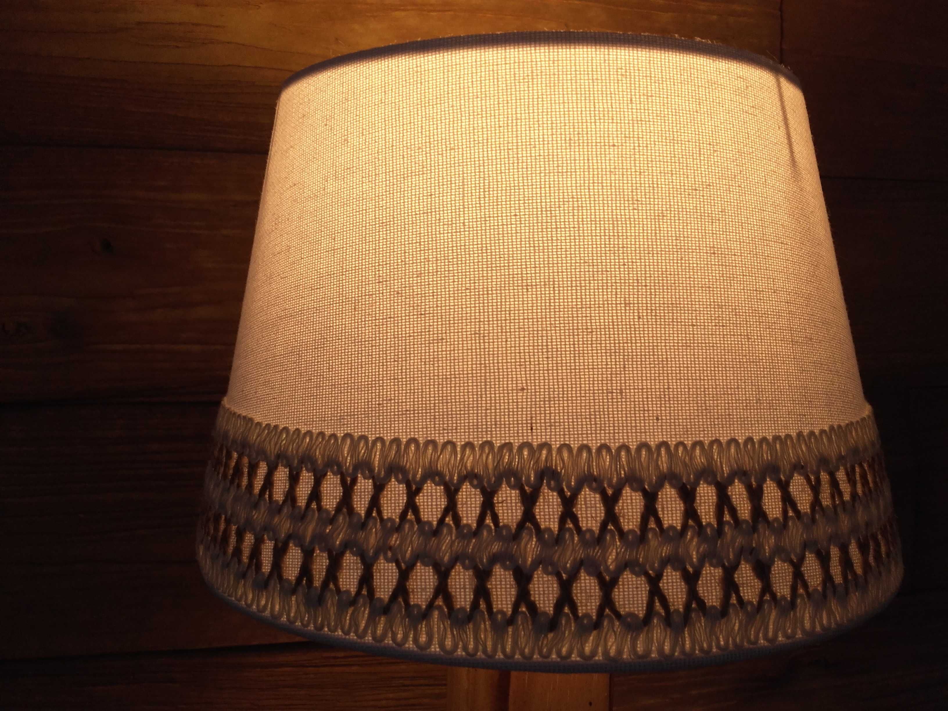 Lampka lampa nocna drewniana boho handmade