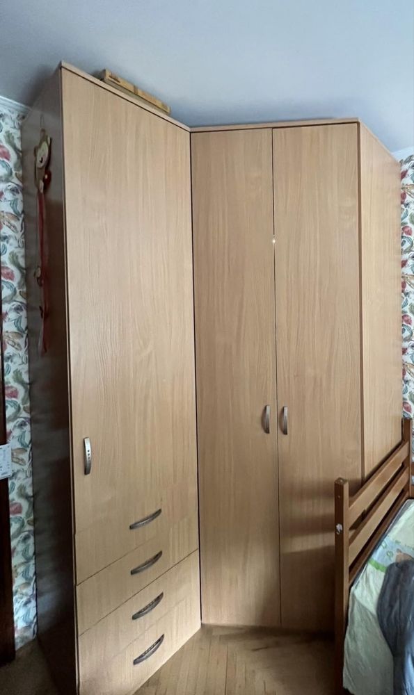 Шафа кутова та 2 тумби в подарунок