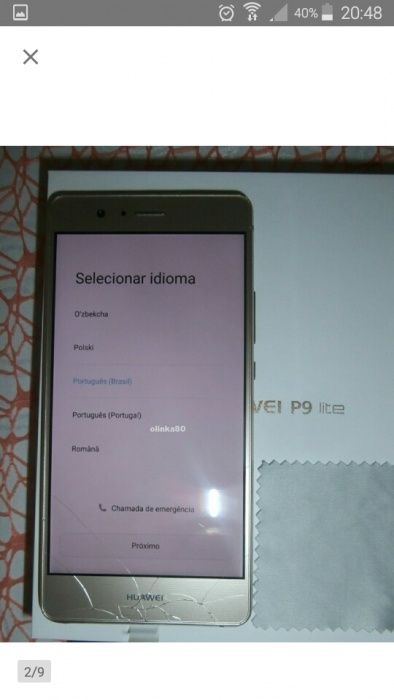 HUAWEI P9 lite GOLD + NOWY kijek do selfie HUAWEI