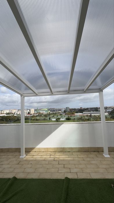 Pérgola de Parede em Alumínio NATERIAL BOREA 3x3m- BRANCO (com 2meses)