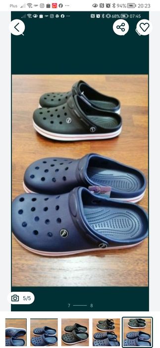 Klapki Męskie Typu Kroksy Lekkie Wygodne 45