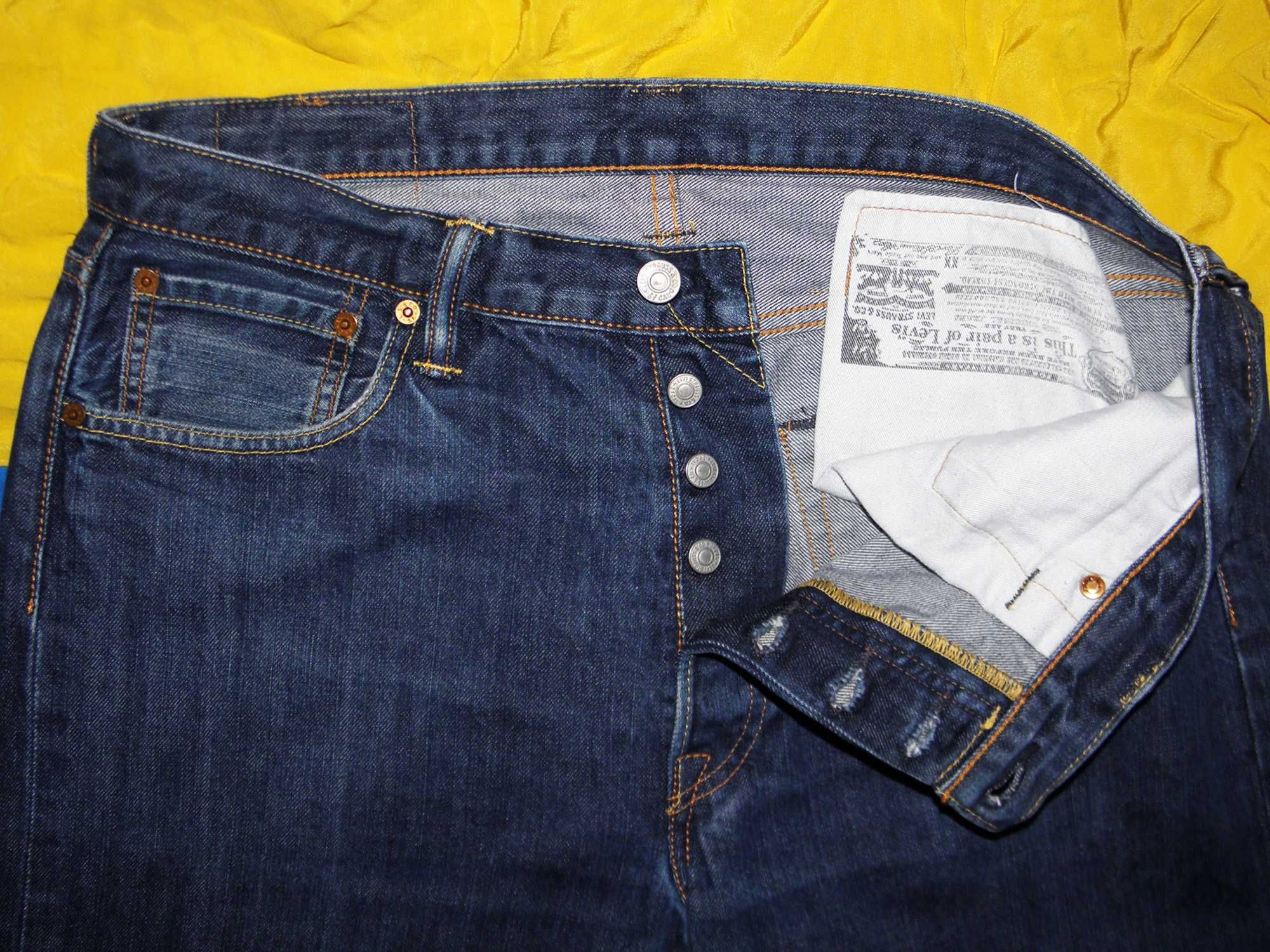 джинсы levis 501 w34 l30 оригинал синие levi's