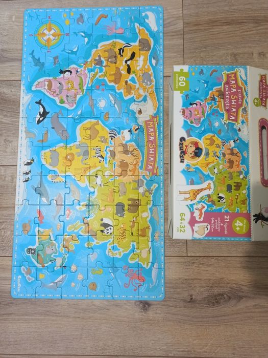 Czuczu puzzle mapa świata 60 elementów