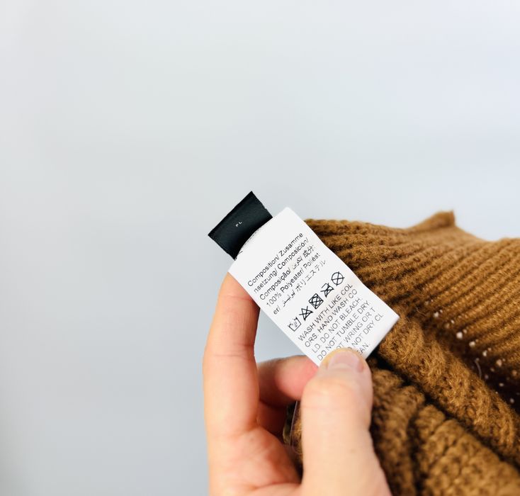 Karmelowy sweter w pasy z wycięciem S 36 Shein