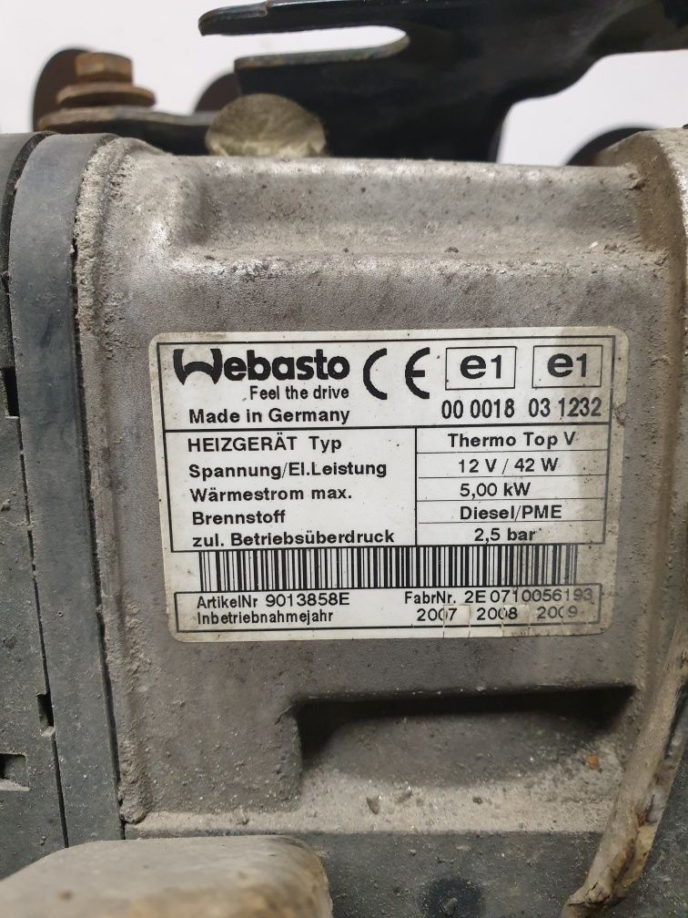 VW Touran Webasto THERMO TOP V 5 Kw piec piecyk ogrzewacz